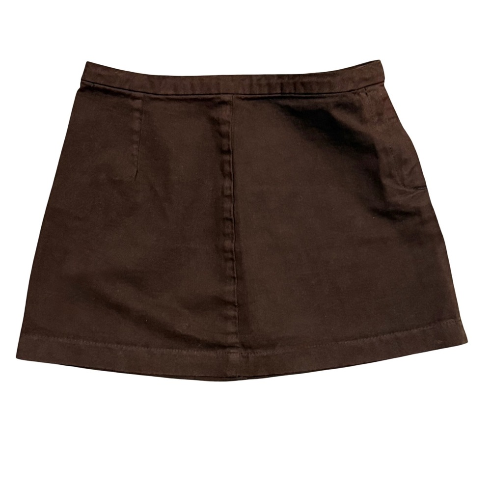 Brandy Melville J Galt Brown Cotton Mini Skirt Size Small‎